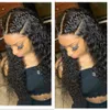 Water wave curly human hair wigs lace front for black women 13x4 brazilian remy can be braided preplucked natural hairline 150% density diva1