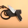 Marca minimalista Bowie Neck Knife lama fissa compatta 7CR13MOV EDC Utility Knife