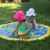 100 cm Summer Children039S Outdoor Play Water Games Beach Mat Lawn uppblåsbar sprinkler Kusning Toys Cushion Gift Fun for Kids B8050322