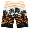 Levantar confianza Moda Verano Pantalones cortos para hombres Impresión 3D Tree de coco a rayas Praia Pareja de trajes de baño más tamaño 6xl Tablero gay Shorts Beach