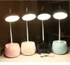 Portalápices cilíndrico creativo, luz LED recargable para ojos, lámpara de noche táctil Simple de tres grados, lámpara de escritorio de aprendizaje para dormitorio de estudiantes