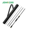 Vara Giratória com Estojo Vara Leve de Ação Rápida 5-20g Casting Fishing Carbon Travel 4 Seções Lure Rod Tube219c