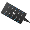 Concentrateur de chargeur USB intelligent à 10 ports avec chargement multi-ports LCD Chargeurs de téléphone EU US pour téléphones portables Tablettes