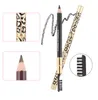 Makeup Eyes Leopard Professional Make-up Matita per sopracciglia Pennello Nero / Marrone Miglioratori per sopracciglia nave libera 24 pezzi