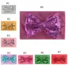 Baby Cekiny Headwrap Glitter Hair Headdress Bow Newborn Headband Pałąk Nylon Dziecięcy Dziewczyny Hairband Elastyczne Akcesoria do włosów 8 Wzory BT5514