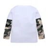 아기 소년 T 셔츠 키즈 스웨터 소년 긴 소매 티셔츠 탑 의류 코튼 풀오버 공룡 위장 가을 어린이 셔츠