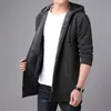 Heren Hoed Truien Sweatshirts Winterkleding Mannelijke Herfst Vest Mode Homme Dikke Slanke Warm Houden Mannen Effen Smart Casual Trui Moownu