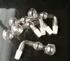 Transparent Double Bubble Burner Bongs Akcesoria, szklane rury wodne Rury dla palenia Perkolator Szklane bongi Olejek Palnik Wodne Rury Oil Rigns S