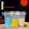 nouveau 500 ml Transparent Auto-scellé En Plastique Boisson Sac Boire Du Lait Café Conteneur Boire Du Jus De Fruits sac Alimentaire Bouteilles D'eau T2I5975