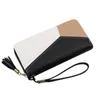 New ladies fashion wallets Korean version of long contrast color hand bag large zipper wallet phone bag whole7991254