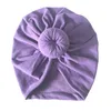 Bébé Turban Chapeau Nouveau-né Casquettes avec Noeud Décor Enfants Filles Bandeaux Tête Wraps Enfants Automne Hiver Cheveux Accessoires 11 Couleurs HHA703