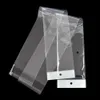 10.5x62cm Clear Opp Plastpaket Paketväska Självhäftande långa transparenta polypackningsväskor Hårstycke Hårförlängning Förpackningspåse