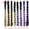 DIY curly Bouncy Long SEA Body Braiding Hair Extensions 24inch Crochet Braids Sea Body Synthetic Hair Extension Pure Ombre for Women