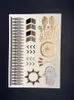 Sıcak Flaş Metalik Geçici Dövme Dövme Altın Gümüş Su geçirmez Dövme Takı Kına Dövme plakası Vücut Sanatı Malzemeleri