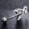 3 Colors Little Evil Shape Silver 316L Stainless Steel Jewelry Navel Bars Silver Belly Button Ring Navel Body Piercing Jewelry