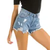 European och American Jeans Kvinnor Sexiga Spring Hole Ladies Denim Shorts Kvinna Stor Storlek Hiss Höft