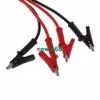 Freeshipping 20PCS silicone Voltage Alligator clips TO Alligator clips Electrical Clamp Insulated Test Lead Cable about 1.1M