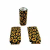 Enfriador de latas de 17x8,5 cm, aisladores delgados de latas, enfriador de cerveza de bebidas de neopreno, botella de Cola plegable, Koozies, funda de lata de leopardo de Cactus CYZ2595