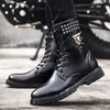 Diseñador para hombre Martin Boots British Remache Hombre Botas de locomotora cálida Hombres Botas altas Hip Hop Shoes para hombre