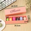 Cake Boxes Macaron Box Home Made Chocolate Boxes Biscuit Muffin Box Retail Paper Packaging 20.5*5.2*5.3cm