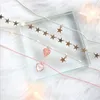 Collana girocollo con ciondolo a forma di cuore rosa con ciondolo a forma di stella, catena clavicola corta per collane moda donna, gioielli per feste all'ingrosso a buon mercato