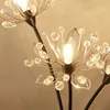 3 teste lampada da tavolo a fiori di cristallo moderno lampada da scrivania a led moderna creativa da letto romantico da letto romantico