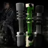 Vente chaude 13 pouces Gatling Silicone Bong Pipe à eau silicone Bongs Dab Rigs Tubes de pistolet en verre avec bol en verre 14mm livraison gratuite