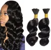 Human Hair For mini Braiding No Attachment Malaysian Loose Wave Hair Bulks