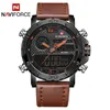 Mens Watches To Men Leather Sports Watches Men's Quartz LED Digital Clock Waterproof Military Wrist Watch