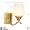 Minimalist Copper Brass Wall Light Lamp Led Bedside Toilet Bathroom Reading Wall Light Led Sconce Modern Simple Gold Wall Light