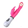 vibratore del coniglio giocattolo del sesso impermeabile doppia asta masturbazione utensili di vibrazione del coniglio vibratore del prodotto del sesso adulto per le donne