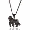 Europa en amerika hotsale hiphop sieraden vergulde top cz gorilla hanger ketting ketting leuk cadeau voor vriend vriend