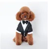 Pet Dog Cat Clothes Prince Abito da sposa Tuxedo Papillon Cappotto per cuccioli 5 taglie per cani di taglia grande GB1363