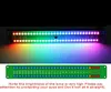 Freeshipping Çift 30 Renkli Renk LED Ses Seviyesi Göstergesi Paneli VU Metre Müzik Spektrum W Uzaktan kumanda Için ARABA Amplifer