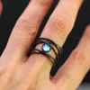 black moonstone ring