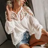 Sommer Damen Schwarz Tops Chiffon Shirts Blusen Frauen Sheer Günstige Kleidung China Femininas Camisas Kleidung Weibliche Plus Größe7675551