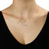 Acier inoxydable 316L Personnalisez le collier de nom cursif Collier personnalisé avec des chaînes de colliers de médaillon de sac noir pour les femmes 8398542