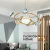 Candelabro de estilo moderno, lámpara colgante LED con bola de cristal colorida para comedor, sala de estar, bar, bombilla led G4 AC 85-265V, envío gratis