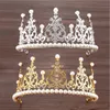 2020 Bling Beaded Crystallen Bruiloft Crowns Bridal Diamond Sieraden Rhinestone Hoofdband Haar Crown Accessoires Party Tiara Goedkope Gratis verzending