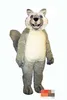 Costume de mascotte de loup gris personnalisé, taille adulte, livraison gratuite