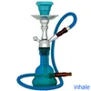 Navire rapide de USA Stock Smoking White Rose Couleur simple Small Hameah Pipe Mini Shisha avec bobine en céramique Bookah Plate de tuyau