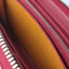 Fashion Women Men Wallet Classic Organizer Long Zipper Wallets Coated Canvas With Real Leather Inside Clutch Purse With Box