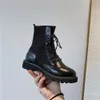 Vente chaude-bottines femmes PU cuir Vintage bottes printemps botte noir Locomotive Punk chaussures femme chaussons