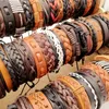 Fascino retrò Bracciale Confezione da 50 pezzi / lotto bracciali in pelle stili misti fatti a mano Intrecciati adatti per uomini e donne festa Benefici tangibili gioielli buoni regali