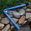 Balisong Sea Monster Kraken Aluminum+G10 핸들 440C 블레이드 트레이너 나이프 날카로운 접이식 나이프 부싱 시스템 무료 스윙 나이프