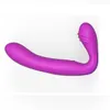 Enorm stropplös strapon dildo sexvibratorer kvinnlig rem dubbel stark anal a987