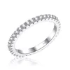Vecalon Lovers Promise Ring Set Pear Cut 5a Zircon Stone 925 Sterling Silver Engagement Bröllop Band Ringar för Kvinnor Smycken