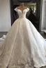 Vintage A Line Princess Bröllopsklänningar från axeln Baklösa Lace Appliques Bridal Gowns Robes de Mariée