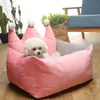 Comfortabele hondensofa, kattennest, verwijderbaar huisdierbed, gemakkelijk schoon te maken, hondenhuiskennel, prinses huisdierslaapkussen, puppy, teddymand, 1242g