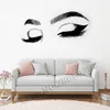 Closes Eyes Wall Decals Eyelashes Wall Stickers Make Up Girl Eyes Eyebrows Wall Decor Beauty Salon Decoration New7113619